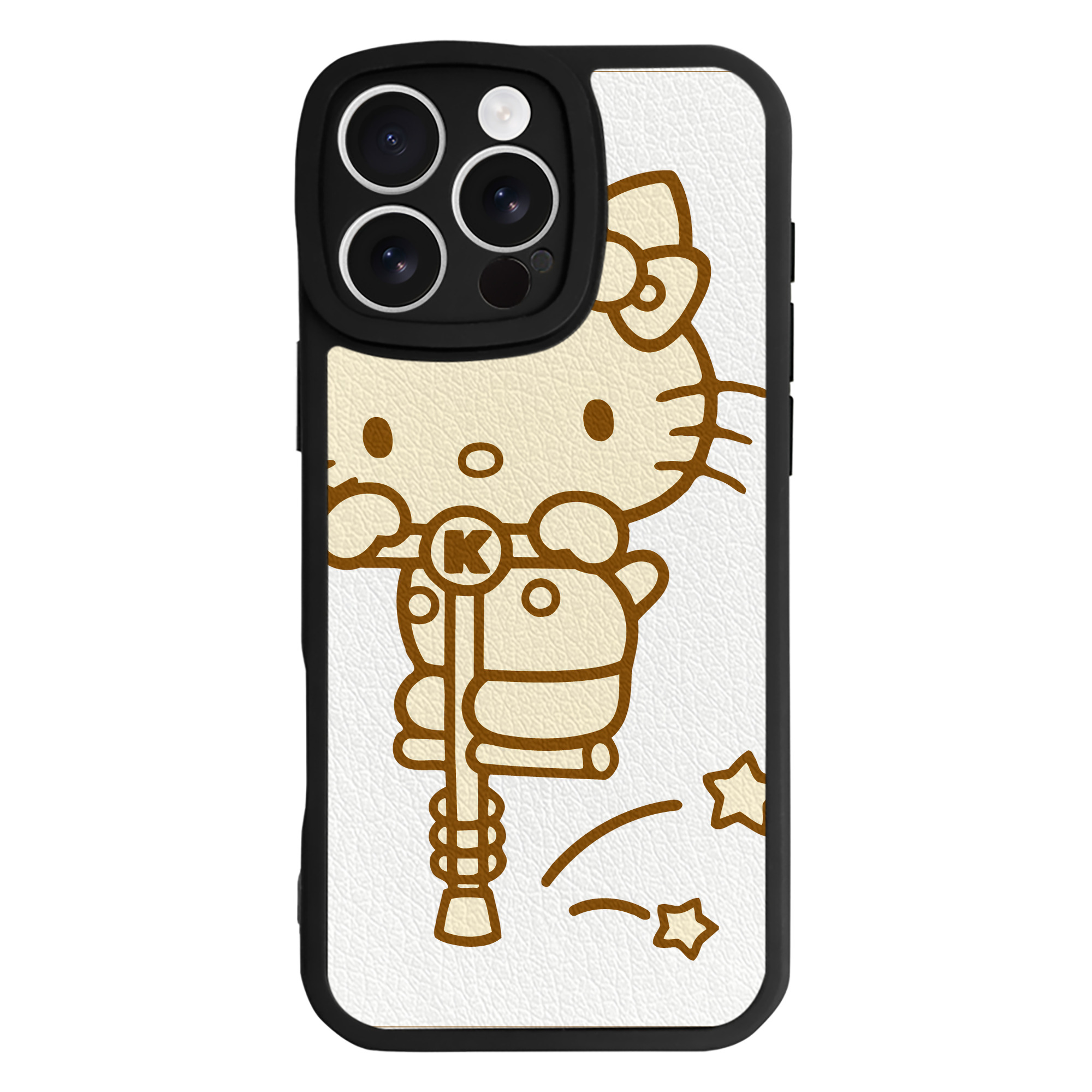 （画像用） Hello Kitty ハローキティ 【iPhone 16シリーズ対応】シリコンスマホケース（レザー調） 材質：シリコン